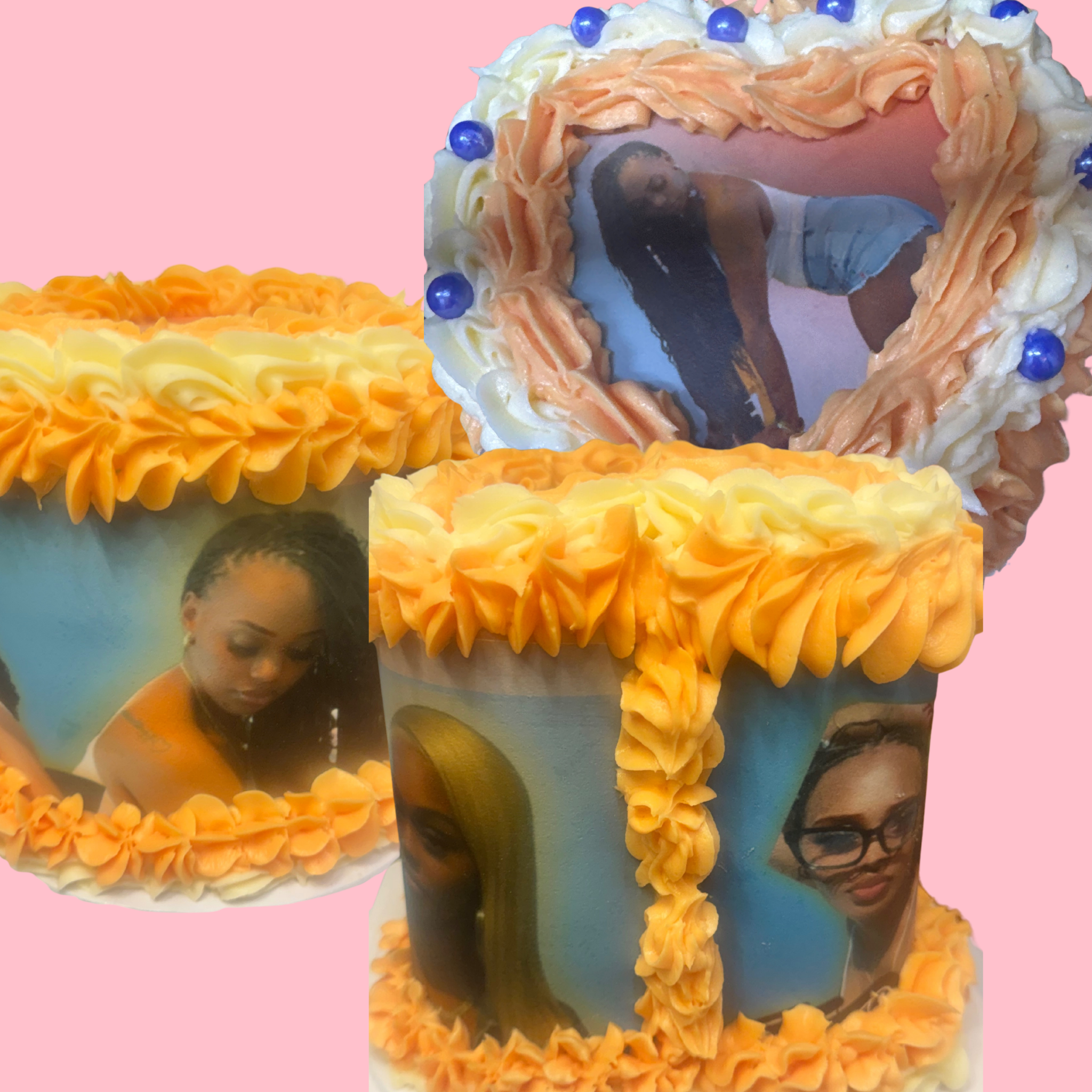 Custom 6 inch heart cake