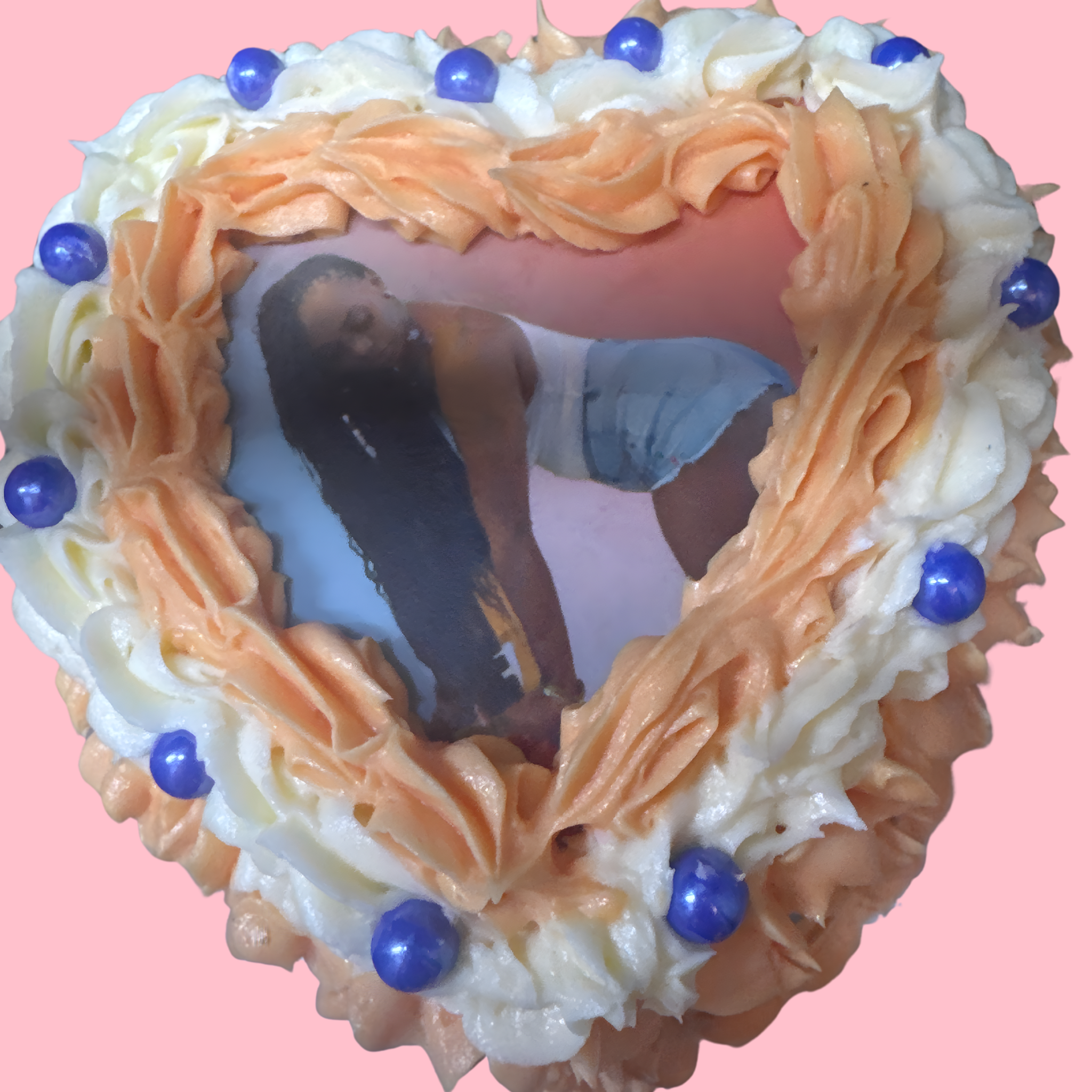 Custom 6 inch heart cake